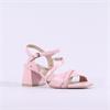 Caprice Baila Strappy Block Heel Sandal - Rose Perlato