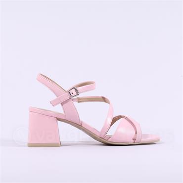 Caprice Baila Strappy Block Heel Sandal - Rose Perlato