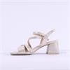 Caprice Baila Strappy Block Heel Sandal - Taupe Metallic