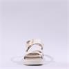 Caprice Eileen Buckle Wedge Sandal - Off White Leather