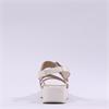 Caprice Eileen Buckle Wedge Sandal - Off White Leather