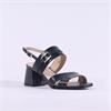 Caprice Baila Block Heel Sandal - Dark Navy Leather