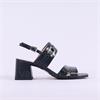 Caprice Baila Block Heel Sandal - Dark Navy Leather