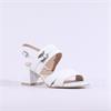 Caprice Baila Block Heel Sandal - White Leather