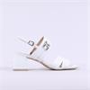 Caprice Baila Block Heel Sandal - White Leather