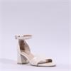 Caprice Baila Ankle Strap Block Heel - Off White