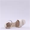 Caprice Baila Ankle Strap Block Heel - Off White
