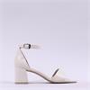 Caprice Baila Ankle Strap Block Heel - Off White