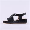Caprice Eileen Platform Strappy Sandal - Black Leather