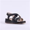 Caprice Eileen Platform Strappy Sandal - Black Leather