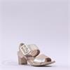 Caprice Edison Block Heel Buckle Sandal - Gold Metallic
