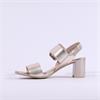Caprice Edison Block Heel Buckle Sandal - Platinum