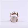 Caprice Edison Block Heel Buckle Sandal - Platinum