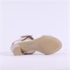 Caprice Edison Block Heel Buckle Sandal - Platinum