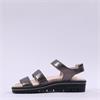 Caprice Emilia Triple Velcro Sandal - Gun Metal