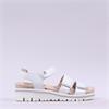 Caprice Emilia Triple Velcro Sandal - White Silver