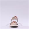 Caprice Kandy Low Wedge Velcro Sandal - Floral Metallic