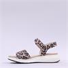 Caprice Kandy Low Wedge Velcro Sandal - Leopard Print