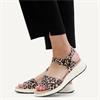 Caprice Kandy Low Wedge Velcro Sandal - Leopard Print