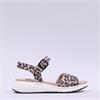 Caprice Kandy Low Wedge Velcro Sandal - Leopard Print