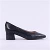 Peter Kaiser Padua Block Heel Court Shoe - Dark Navy Leather