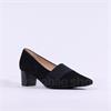 Peter Kaiser Genova Pointed Block Heel - Black Suede