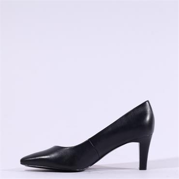 Peter Kaiser Classic Pointed High Heel - Black Leather