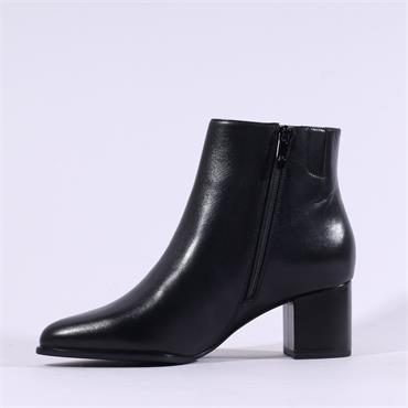 Peter Kaiser Aurora Blockheel Ankle Boot - Black Leather
