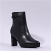 Peter Kaiser Barrie Thin Block Heel Boot - Black Leather