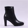 Peter Kaiser Barrie Thin Block Heel Boot - Black Leather