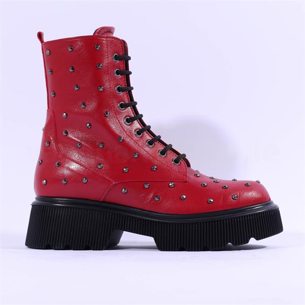 red studded boots