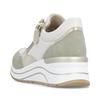 Remonte Lace Wedge Trainer With Side Zip - White Combi