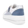 Remonte Platform Laced Trainer Side Zip - White Blue Combi