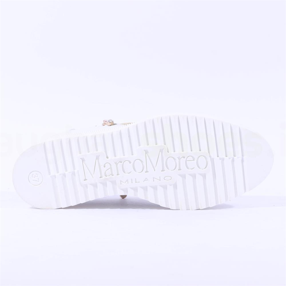 Marco Moreo Stockholm Twin Zip Platform White Gold Leather Vaughan