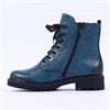 Remonte Marmor Laced Boot With Side Zip - Petrol Leather
