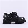 Marco Moreo Amsterdam Ribbon Lace Pearls - Black Leather