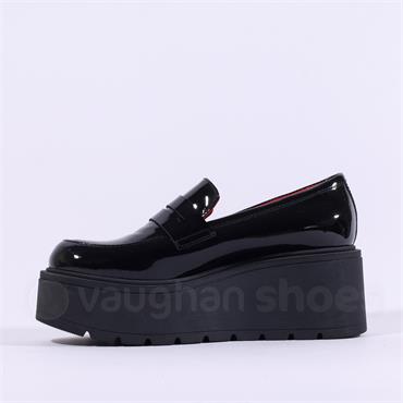 Marco Moreo Vale Slip On Studs Wedge - Black Patent