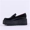 Marco Moreo Vale Slip On Studs Wedge - Black Patent