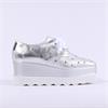Marco Moreo Vienna Ribbon Lace Stud Shoe - Silver