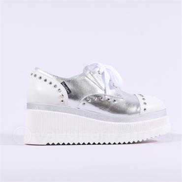 Marco Moreo Stockholm Stud Toecap Lace - Silver