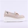Marco Moreo Stockholm Platform Link Shoe - Beige Patent