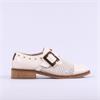 Marco Moreo Maura Buckle Punch Loafer - Cream Gold
