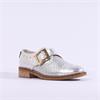 Marco Moreo Maura Buckle Punch Loafer - Silver Leather