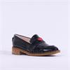 Marco Moreo Maura Heart Classic Loafer - Dark Navy Patent