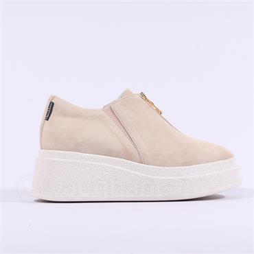 Marco Moreo Dublin Front Zip Platform - Beige Suede