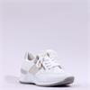 Rieker Wedge Trainer With Side Zip - White Silver