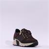 Rieker Wedge Trainer With Side Zip - Brown Suede