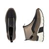 Rieker Front Zip Wedge Ankle Boot - Brown Metallic Combi
