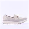 Rieker Slip On Shoe Link Detail - Beige Combi