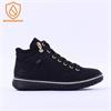 Rieker Laced Tex Boot With Side Zip - Black